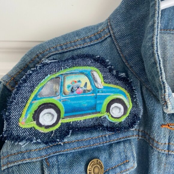 Toddler Custom Car Theme Jean Jacket Size 4 NWT - Picture 5 of 15